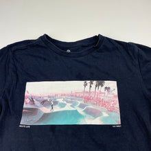 Load image into Gallery viewer, Boys Target, navy organic cotton tee / top, skate, GUC, size 8,  
