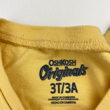 Load image into Gallery viewer, Girls Osh Kosh, yellow cotton tee / top, FUC, size 3,  