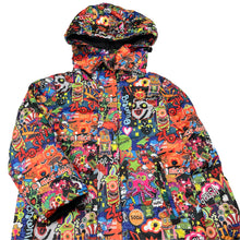 Load image into Gallery viewer, Unisex colourful, duck down filled jacket / coat, L: 50cm, armpit to armpit: 38cm, shoulder to cuff: 42cm, EUC, size 7-8,  