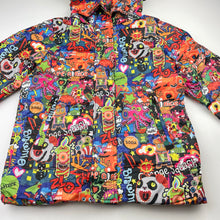 Load image into Gallery viewer, Unisex colourful, duck down filled jacket / coat, L: 50cm, armpit to armpit: 38cm, shoulder to cuff: 42cm, EUC, size 7-8,  