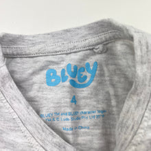 Load image into Gallery viewer, Unisex Bluey, grey marle long sleeve tee / top, FUC, size 4,  