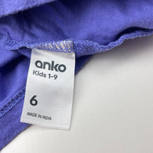 Load image into Gallery viewer, Girls Anko, purple cotton tee / top, FUC, size 6,  