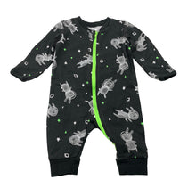 Load image into Gallery viewer, Unisex Anko, stretchy zip romper, rabbits, GUC, size 000,  