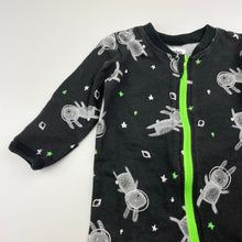 Load image into Gallery viewer, Unisex Anko, stretchy zip romper, rabbits, GUC, size 000,  