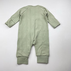Unisex Target, organic cotton blend zip romper, EUC, size 0000,  
