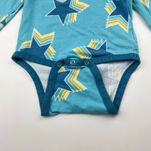 Load image into Gallery viewer, Unisex VILLERVALLA, organic cotton blend bodysuit / romper, wash fade, GUC, size 1-2,  