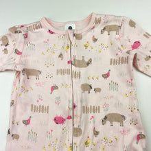 Load image into Gallery viewer, Girls Dymples, organic cotton zip coverall / romper, GUC, size 0,  
