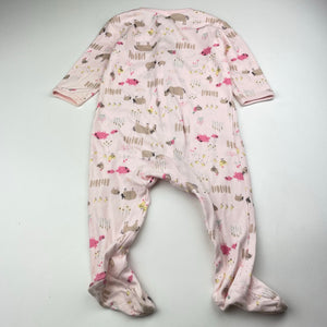 Girls Dymples, organic cotton zip coverall / romper, GUC, size 0,  