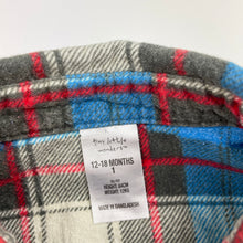 Load image into Gallery viewer, Boys Tiny Little Wonders, flannel cotton long sleeve shirt, FUC, size 1,  