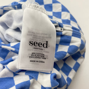 Unisex Seed, soft feel stretchy zip romper, EUC, size 0000,  