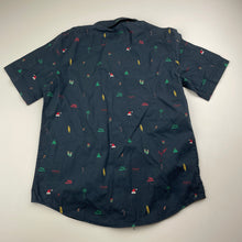 Load image into Gallery viewer, Boys Target, navy cotton Christmas short sleeve shirt, NEW, size 7,  
