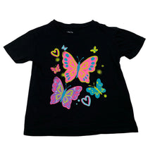 Load image into Gallery viewer, Girls Anko, black cotton tee / top, butterflies, EUC, size 3,  