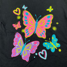 Load image into Gallery viewer, Girls Anko, black cotton tee / top, butterflies, EUC, size 3,  