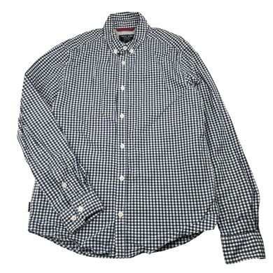 Boys Indie, navy check lightweight long sleeve shirt, EUC, size 10,  
