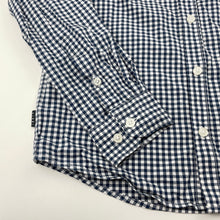 Load image into Gallery viewer, Boys Indie, navy check lightweight long sleeve shirt, EUC, size 10,  