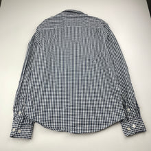 Load image into Gallery viewer, Boys Indie, navy check lightweight long sleeve shirt, EUC, size 10,  