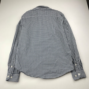 Boys Indie, navy check lightweight long sleeve shirt, EUC, size 10,  