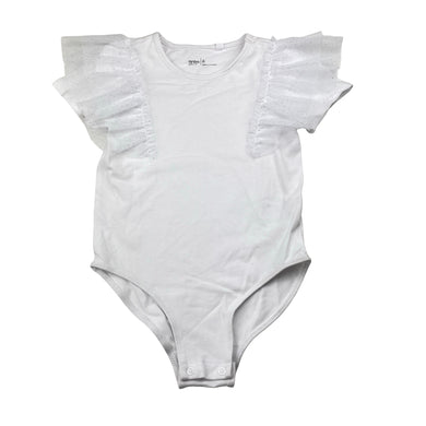 Girls Anko, tulle trim stretchy bodysuit, EUC, size 6,  