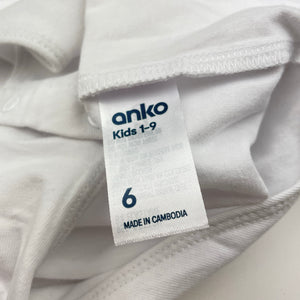 Girls Anko, tulle trim stretchy bodysuit, EUC, size 6,  