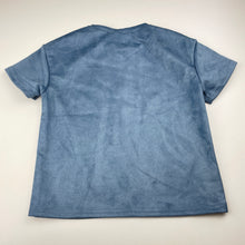 Load image into Gallery viewer, Girls SHEIN, blue velour short sleeve top, EUC, size 6,  