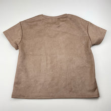 Load image into Gallery viewer, Girls SHEIN, brown velour short sleeve top, EUC, size 6,  