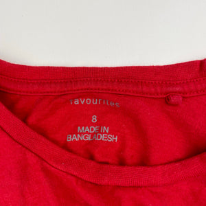 Unisex Favourites, cotton Christmas tee / top, GUC, size 8,  