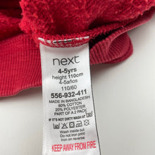 Load image into Gallery viewer, Boys Next, red fleece lined sweater / jumper, GUC, size 4-5,  