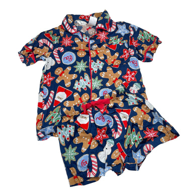 Unisex Peter Alexander, cotton Christmas pyjama top & shorts, GUC, size 4,  