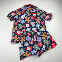 Load image into Gallery viewer, Unisex Peter Alexander, cotton Christmas pyjama top &amp; shorts, GUC, size 4,  