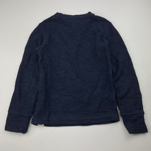Load image into Gallery viewer, Boys Country Road, navy organic cotton blend long sleeve henley top, GUC, size 6,  