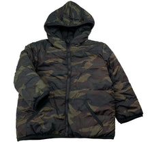 Load image into Gallery viewer, Boys Lily &amp; Dan, reversible camo print / black hooded jacket / coat, GUC, size 3,  