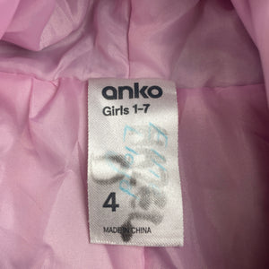 Girls Anko, navy hooded jacket / coat, horse, GUC, size 4,  