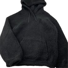 Load image into Gallery viewer, Unisex KID, thick black fleece hoodie sweater, GUC, size 12,  