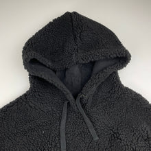 Load image into Gallery viewer, Unisex KID, thick black fleece hoodie sweater, GUC, size 12,  