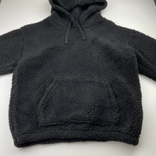 Load image into Gallery viewer, Unisex KID, thick black fleece hoodie sweater, GUC, size 12,  