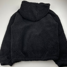 Load image into Gallery viewer, Unisex KID, thick black fleece hoodie sweater, GUC, size 12,  