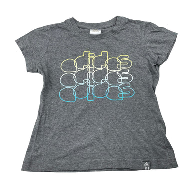 Girls Adidas, grey marle cotton tee / top, GUC, size 8,  