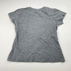 Girls Adidas, grey marle cotton tee / top, GUC, size 8,  