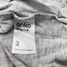 Load image into Gallery viewer, Boys Anko, grey marle long sleeve tee / top, FUC, size 3,  