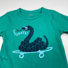 Load image into Gallery viewer, Boys KID, green cotton tee / top, skateboard, EUC, size 6,  