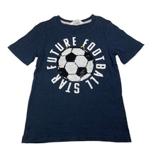 Load image into Gallery viewer, Unisex H&amp;M, flip sequin cotton tee / top, soccer, GUC, size 7-8,  