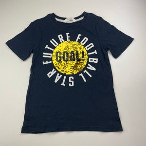 Unisex H&M, flip sequin cotton tee / top, soccer, GUC, size 7-8,  