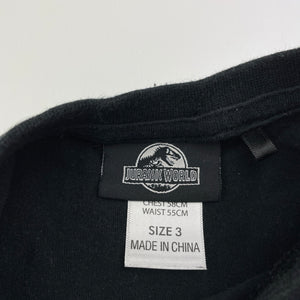 Boys Jurassic World, black cotton tee / top, GUC, size 3,  