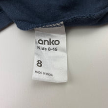 Load image into Gallery viewer, Boys Anko, navy cotton tee / top, racing car, EUC, size 8,  