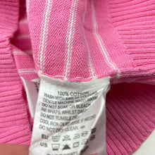 Load image into Gallery viewer, Girls Pumpkin Patch, pink &amp; white knitted cotton cardigan, GUC, size 7,  