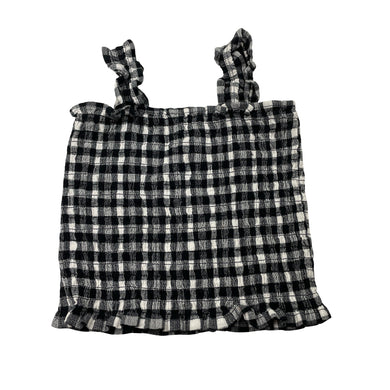 Girls Seed, shirred checked summer top, GUC, size 5,  