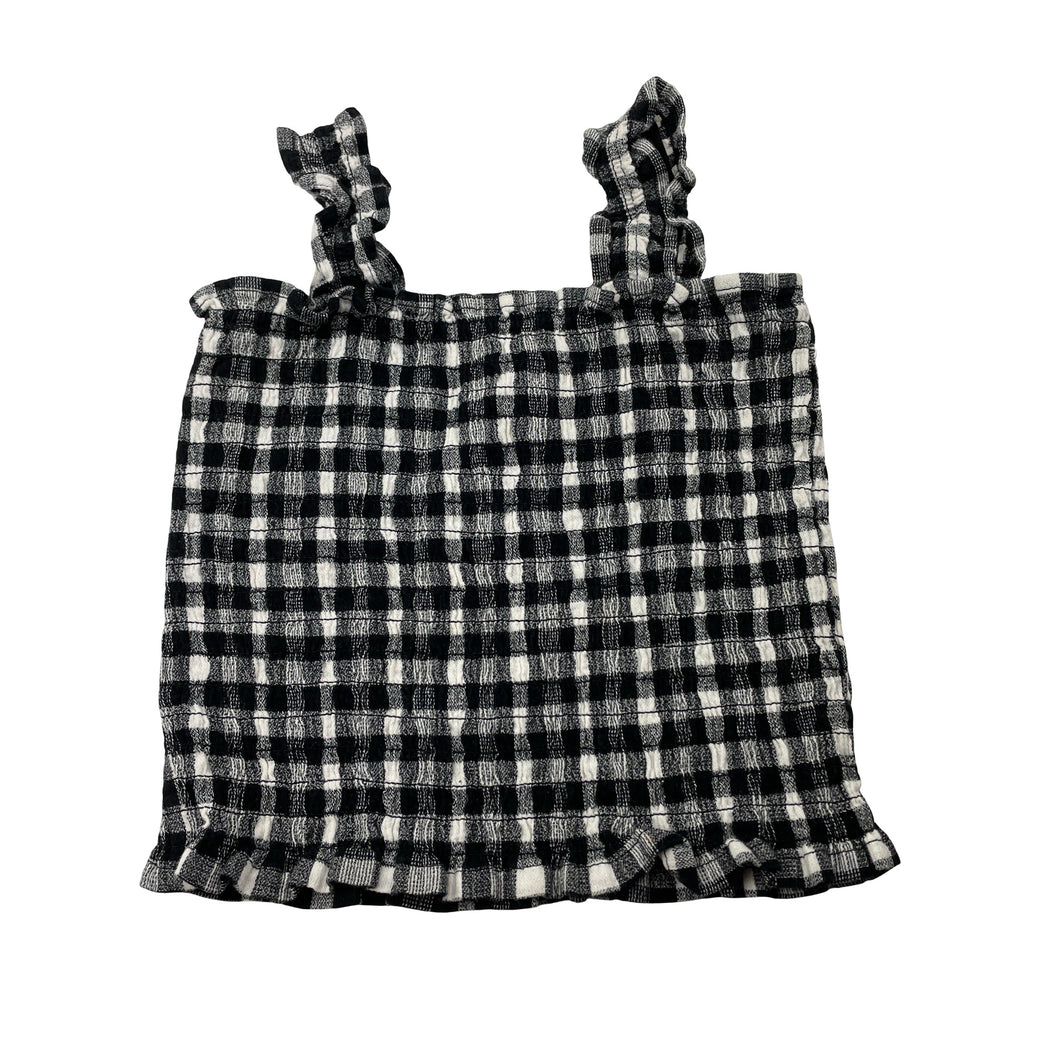 Girls Seed, shirred checked summer top, GUC, size 5,  