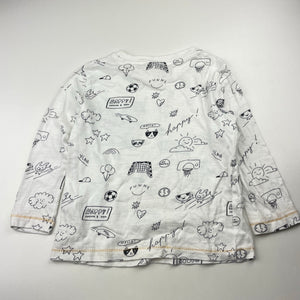 Boys Zara, cotton long sleeve tee / top, GUC, size 3-4,  