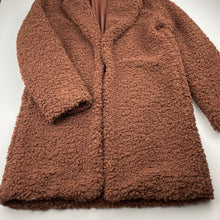 Load image into Gallery viewer, Girls Target, brown boucle open style jacket / coat, L: 70cm, EUC, size 10,  