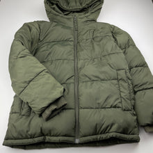 Load image into Gallery viewer, Boys Target, khaki hooded puffer jacket / coat, GUC, size 7,  